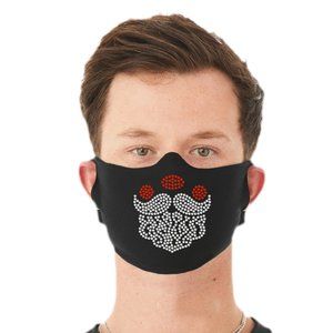 Christmas Santa Beard Rhinestone Mask